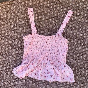 Garage Pink Floral Removable strap tank top